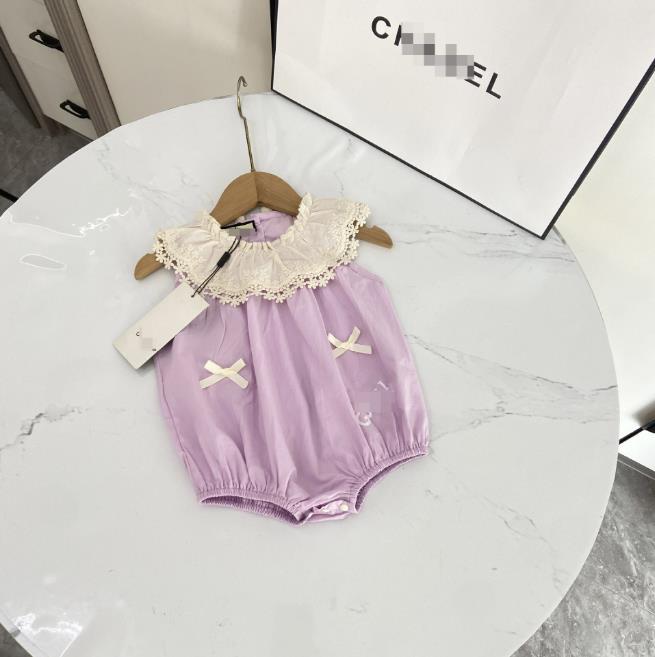 Brand Designer Baby jumpsuit pure cotton summer thin clothing solid color baby girl designer clothes casual toddler sleeveless romper boys kids body
