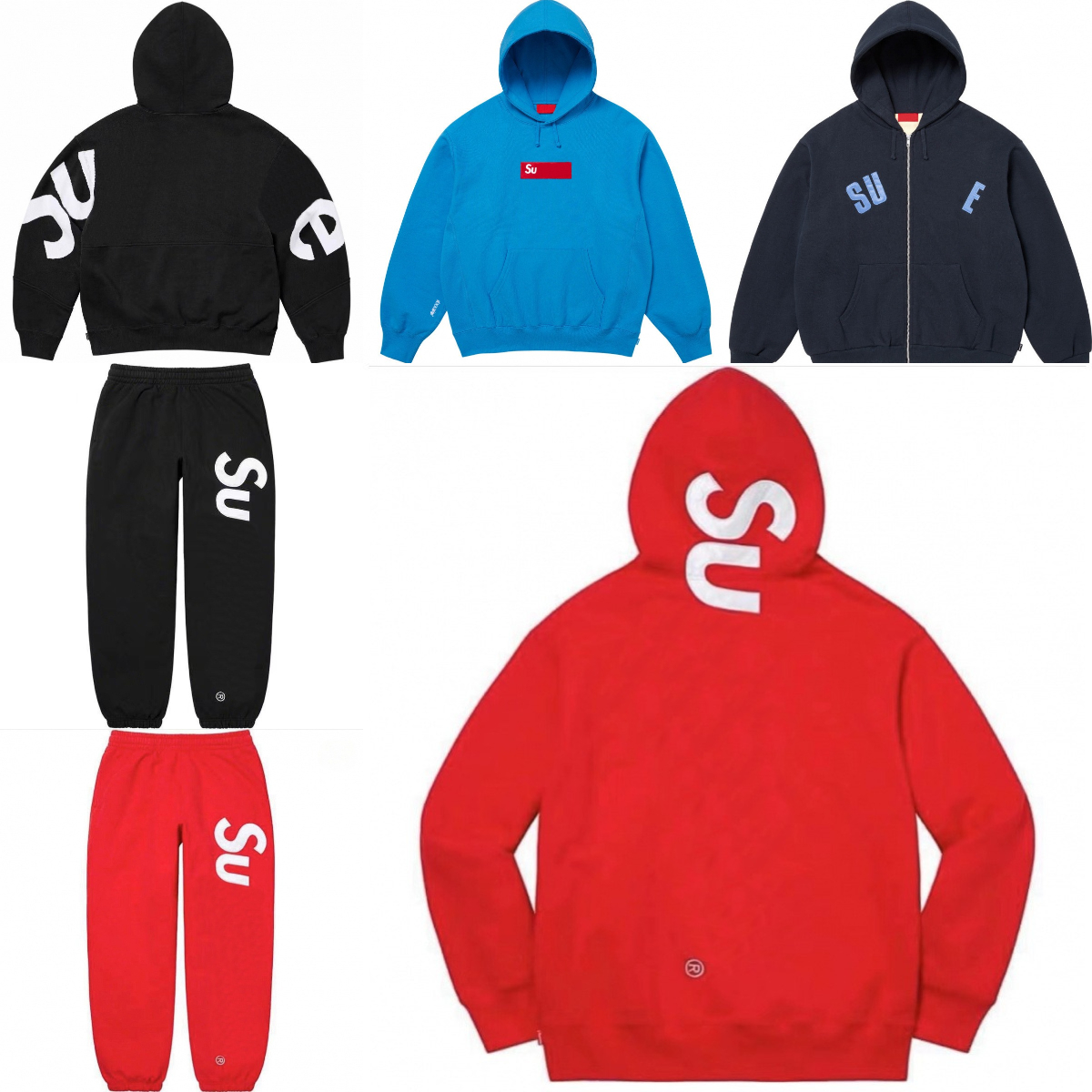Designer SUP Sweat à capuche High Street Sweat-shirt pour hommes Lettres Sweats à capuche Pantalon Couple Pantalon de mode Pantalon Hip Hop Sweat