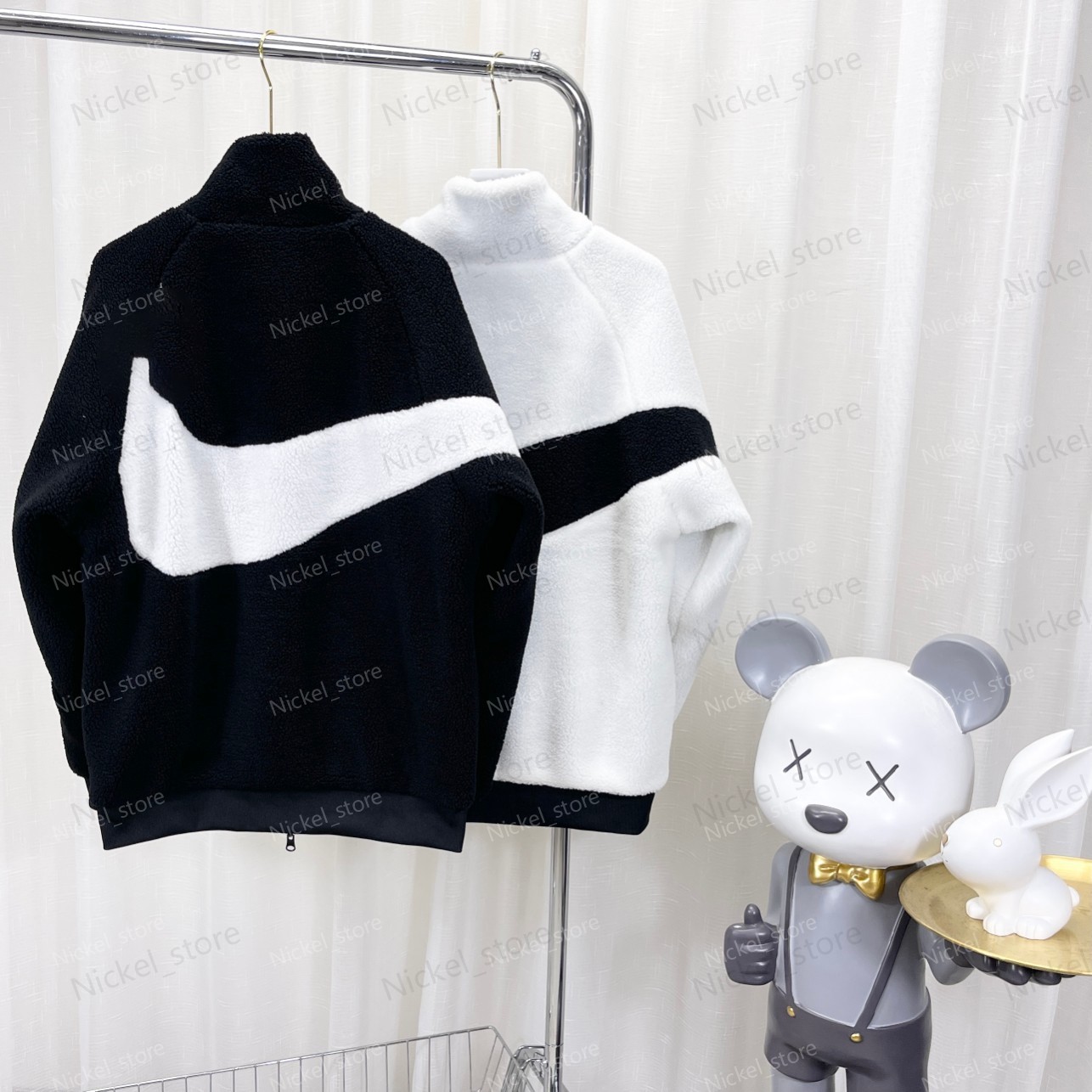 Designer jackets Men's Reversible Hip Hop Jacket - Heavy Fabric Lamb Wool Coat & Windbreaker Streetwear Embroidered Letter Sweatshirt High Stre
