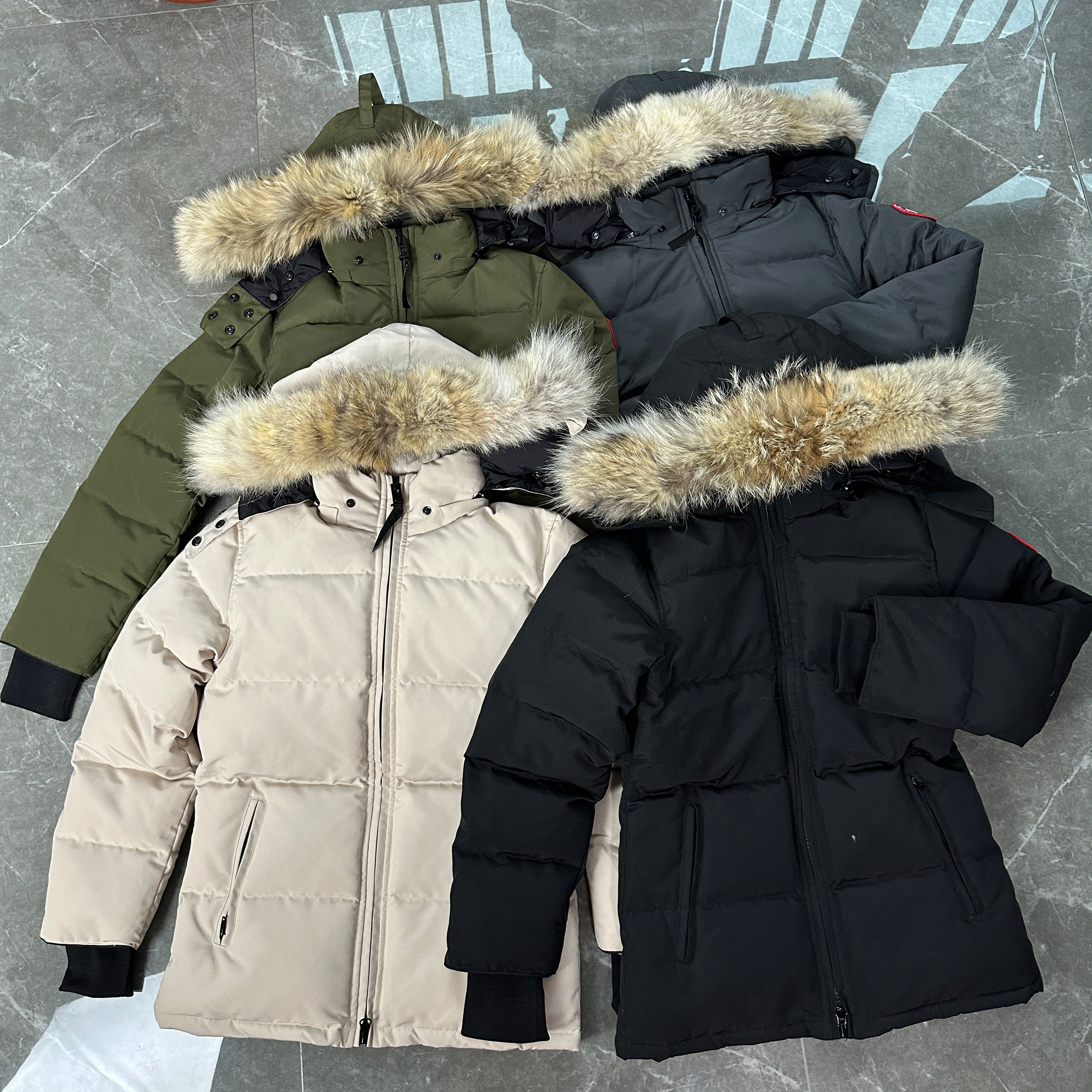 Designers Women Down Jacket Long Coat Large Pocket Fur Collar Thermal Top Female womens autumn winter Large Clothing Coats Doudoune Femme