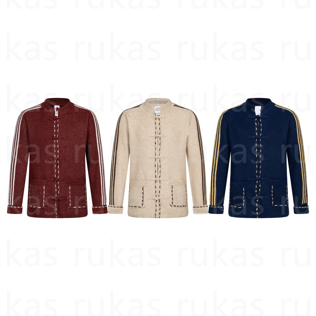 Casual fashionable jacket, Chinese style knitted cardigan with buckle Crew Neck Jumper Designer Knitted Cardigan For Women Luxury Sweater Womens Swe