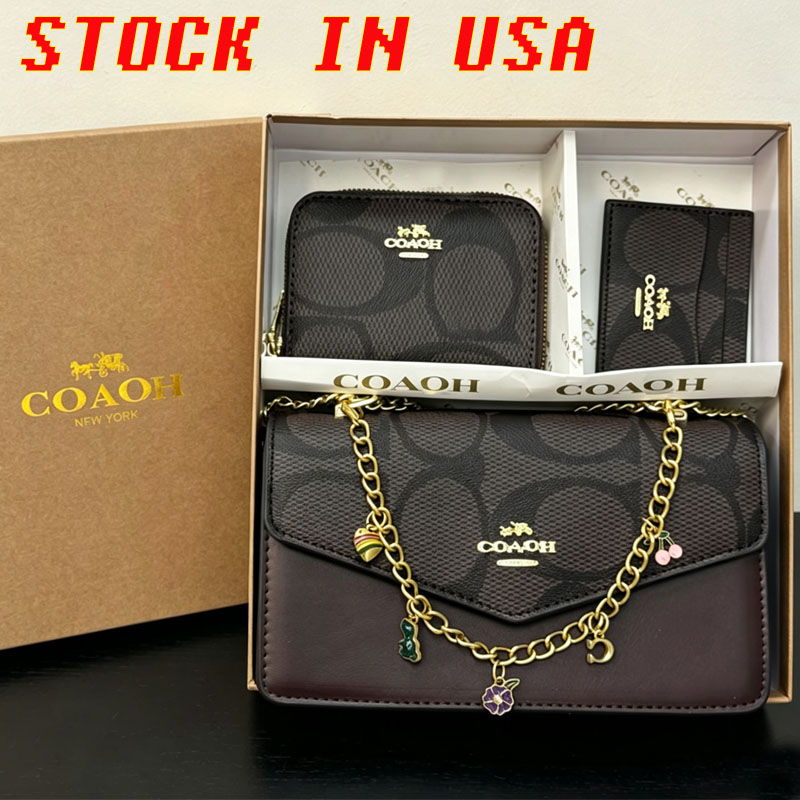 Designer Bag 3pcs Wallet Set Wholesale Terri Shoulder Bag Wallets Purse Luxury Crossbody Bags Soft Chain Bag Mini Wallet Set With Box For Gift