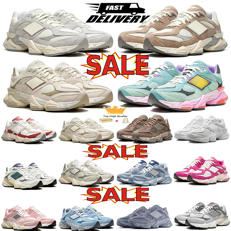 With Box 9060 Designer Shoes Womens Running Sneakers Daily Outfit 9060s Runners Leather Mesh Triple Sliver White Green Grey Sports Mens Trainers Out
