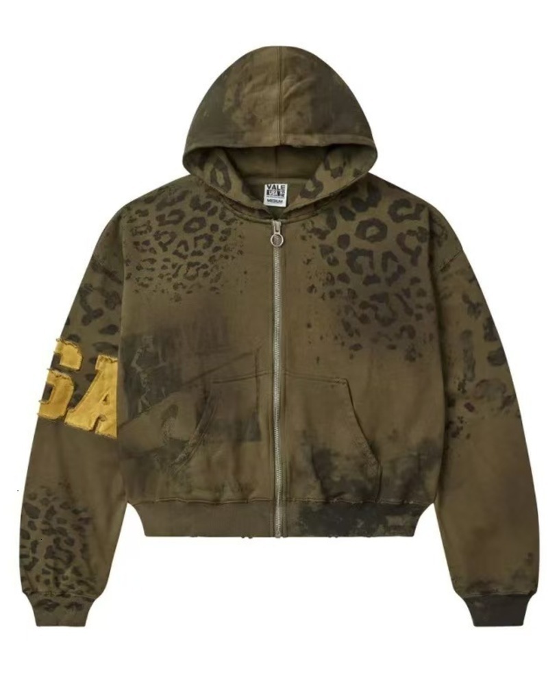 Velly Dreams Hoodie Designer Mens Hoodie European Personalized Street Fashion Brand Y2k Couple's Hoodie American Retro Zip Up Sweatshirt Jacket
