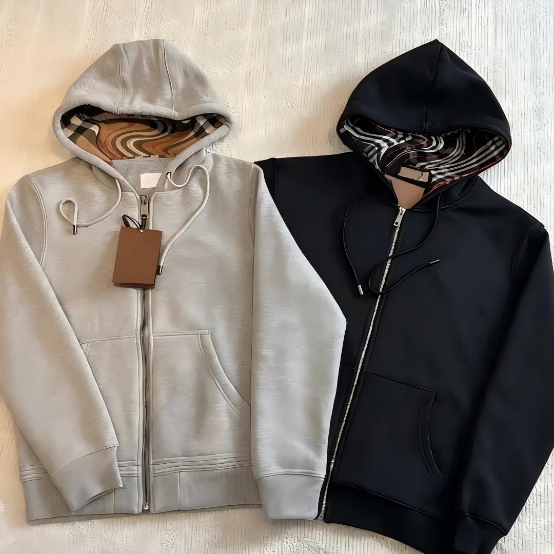 Designer men's women's hoodies designer autumn and winter checkered hoodie loose pullover thick long sleeved cardigan sportswear Size S-3X