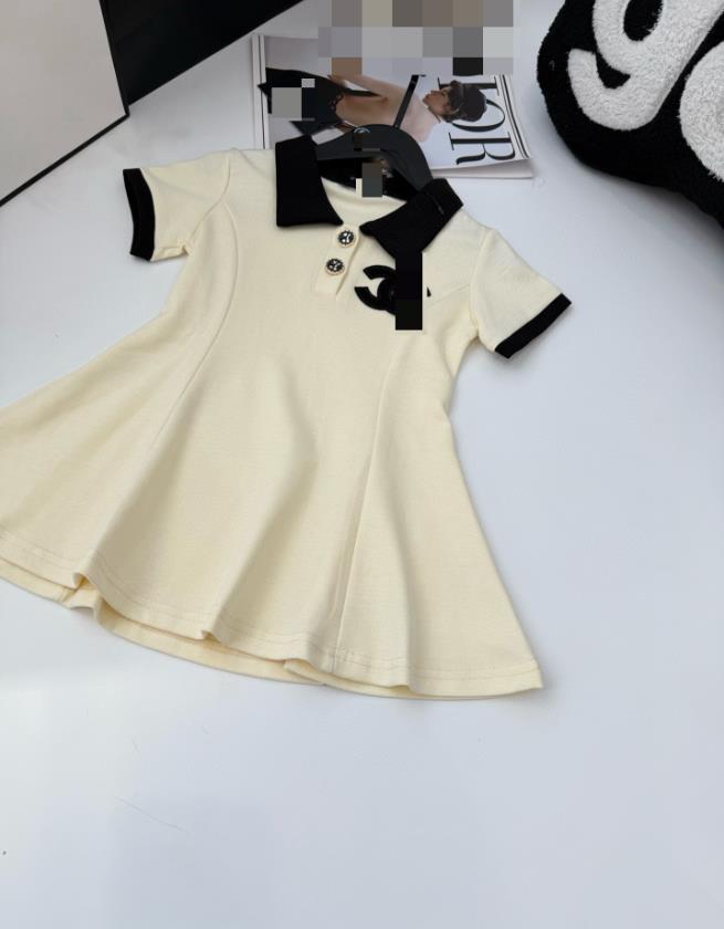 Summer Kids Designer Clothes Cute Two Piece Skirt Set Baby Girls Children Clothing Dresses Sets Short Sleeve Pullover T-shirt Pleated Cake Dress P80