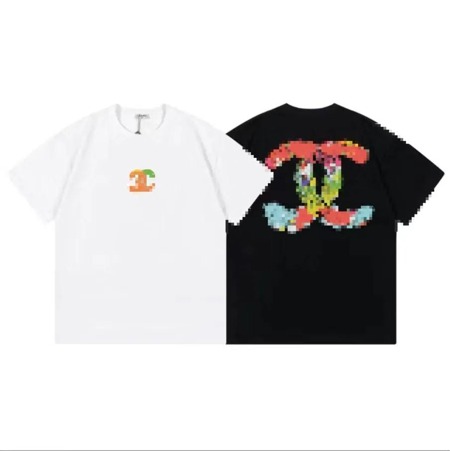 Designer de haute qualité pour hommes et femmes couche de lettre imprimée à manches courtes lâche T-shirt décontracté 100% pur coton hommes et fe