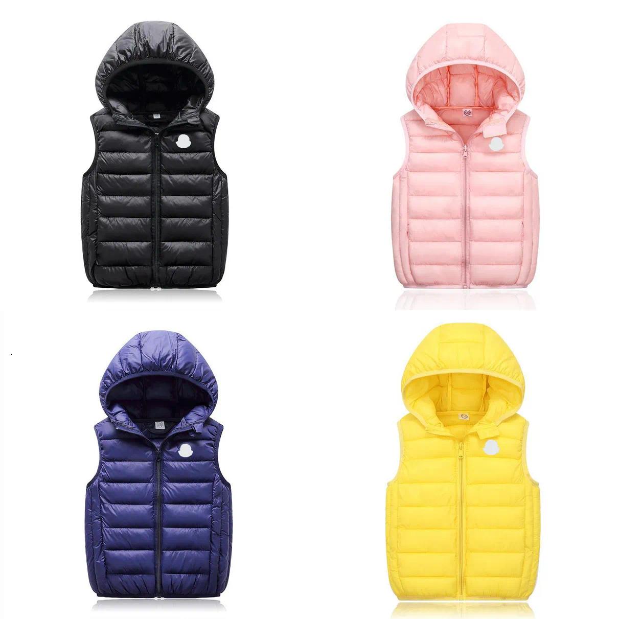 New Hooded Coat Kids Vest Baby Waistcoat Childrens Down Puffer Jacket Sle