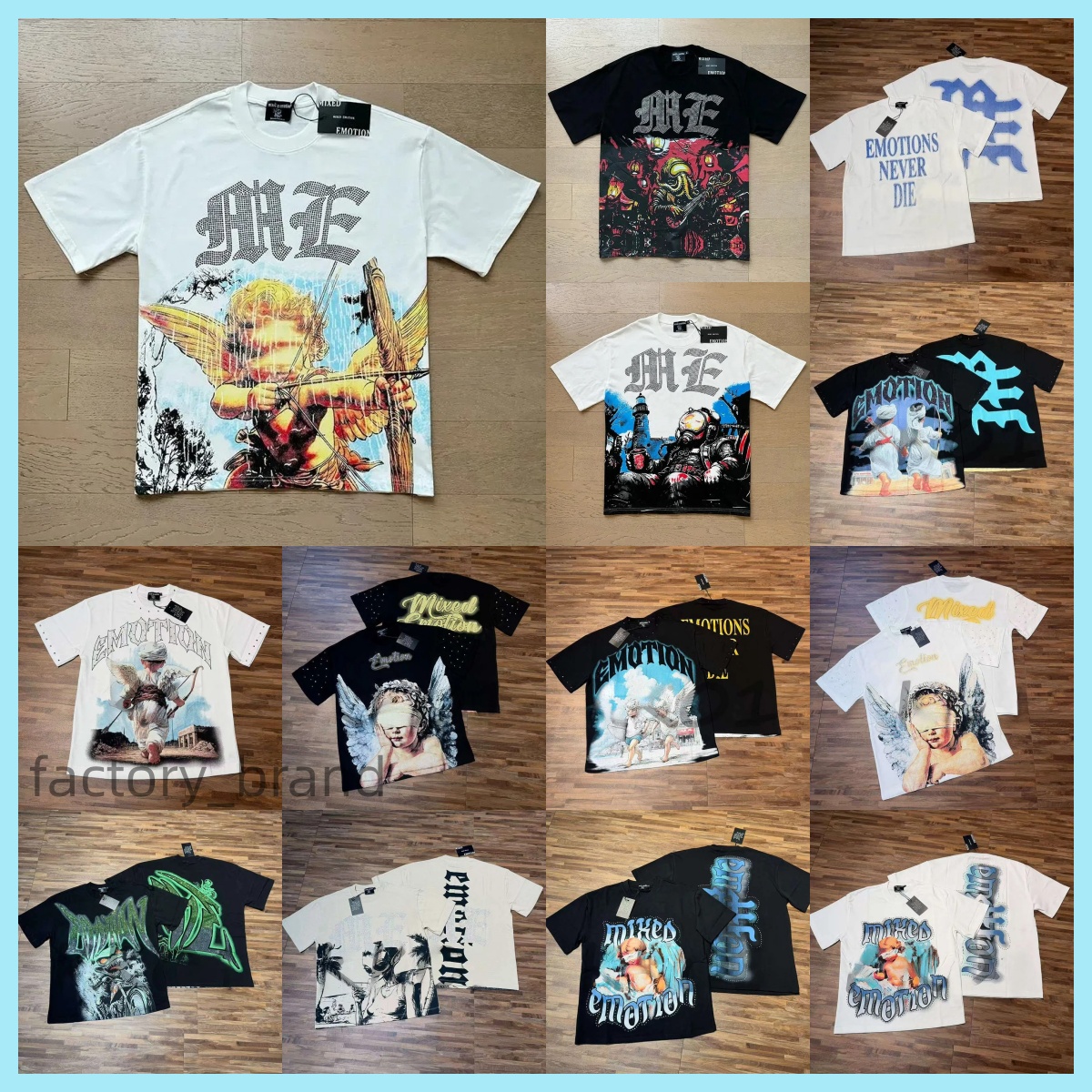 Y2K Graphic Tee Mixed Emotions Rhinestone Shirt Summer Loose Fit Casual Shirts Hip Hop Tees Comfortable Ventilation Designer Shirt Campus Fashion Sh