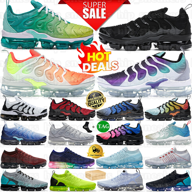 Plus chaussures de course hommes femmes vapores flyknitily baskets triple blanc noir université rouge cool gris respirant baskets de sport de mar