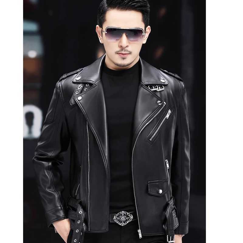 Faux Leather Coat Zipper Men Overcoat Motor Jacket Mens Bomber Jackets Fashion Motorcycle Bikers Punk Man Brand Top Colthing D260902 54