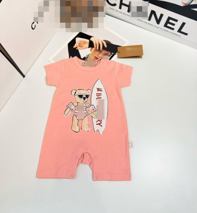Brand Designer Baby jumpsuit pure cotton summer thin clothing solid color baby girl designer clothes casual toddler sleeveless romper boys kids body