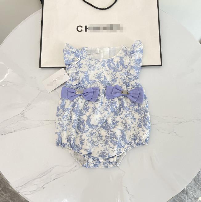 Brand Designer Baby jumpsuit pure cotton summer thin clothing solid color baby girl designer clothes casual toddler sleeveless romper boys kids body