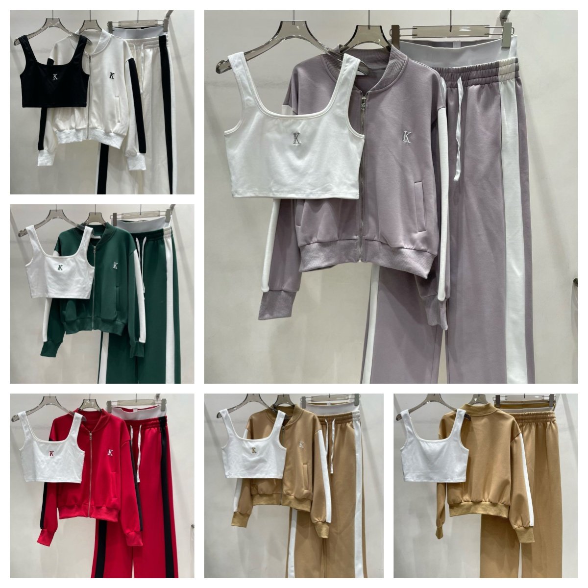 Tracksuit women designer tracksuits sweatshirt joggers suits sportswear outdoor wear jacket sportsuits casual long sleeved 3 pcs set sportspants zip
