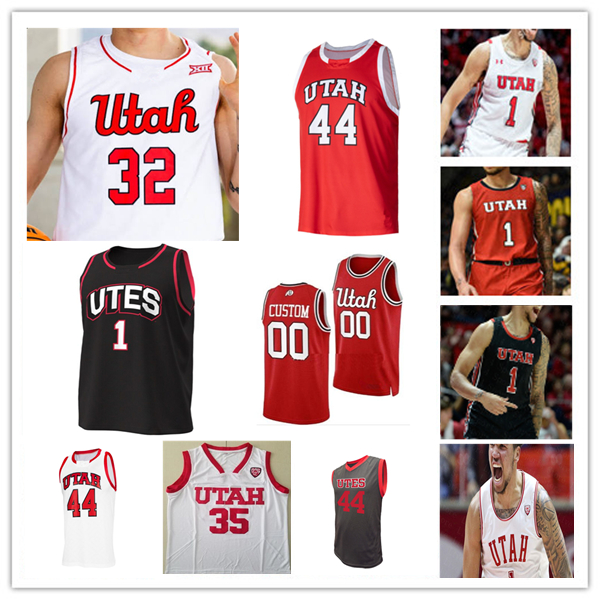 Terrence Brown Utah Utes UU Maillot de basket-ball Don McHenry Keanu Dawes Seydou Traoré Jacob Patrick Kendyl Sanders James Okonkwo Josh Hayes 4X
