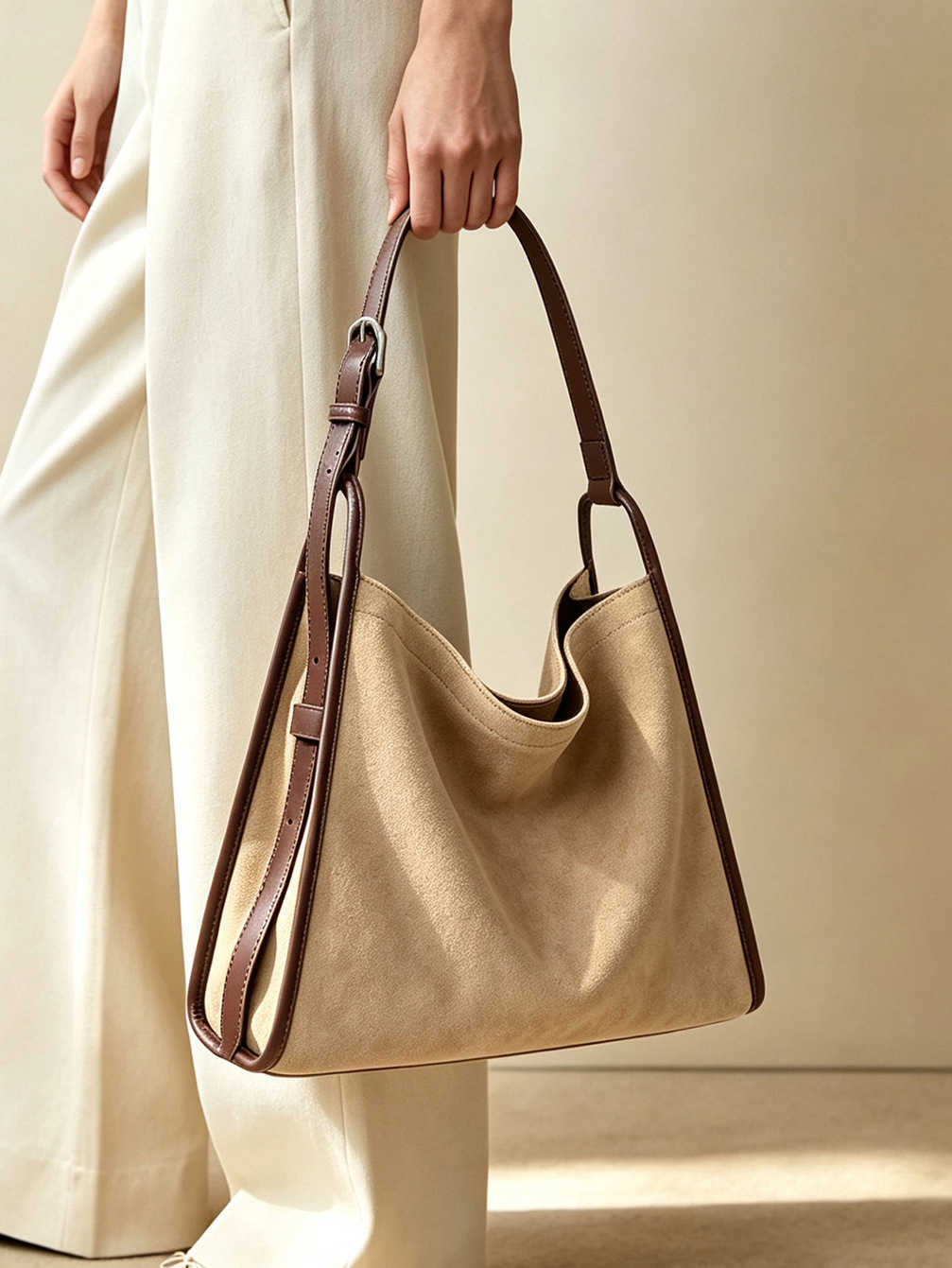 Handbag Autumn/Winter Suede Women Fashion Versatile Genuine Leather Tote Bag Korean Version Simple Versatile Shoulder Bag H260905