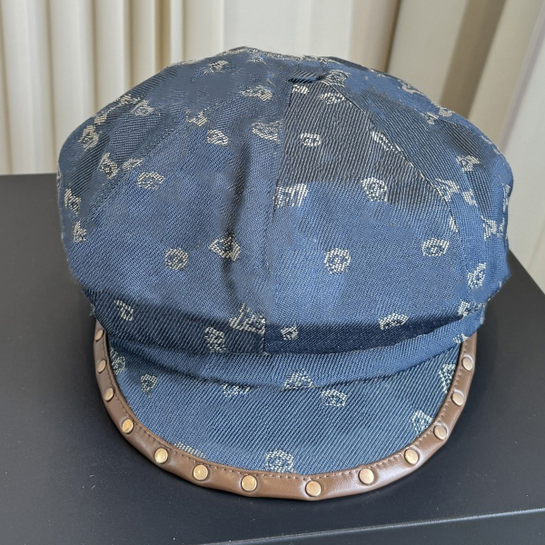 Vintage Denim Rivet Beret Hat For 7 Women Retro Style Denim Monogram 7 Beret Hat Autumn Winter Atmosphere 6 Painter Hat Outdoor Warm Hat