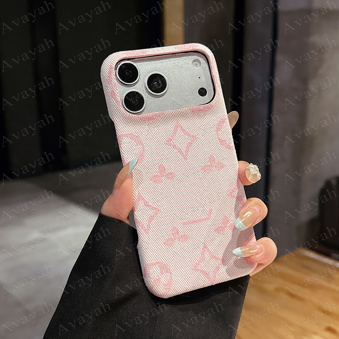Denim Designer Phone Case for iPhone 18 Pro Max 17 Air 16 E 15 Plus 14 13 12 Mini 11 X Xs Xr 8 Leather Anti-knock Samsung S26 S25 Galaxy S24 S23 S22