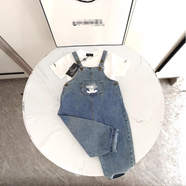 Summer Kids Designer Clothes Cute Two Piece Skirt Set Baby Girls Children Clothing Dresses Sets Short Sleeve Pullover T-shirt Pleated Cake Dress P80