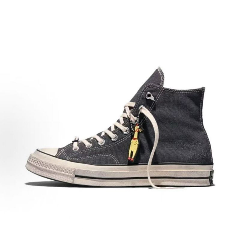 Converse x Stranger Things Limited Collaboration Chuck 70 Chaussures en toile Gris Comfort Fit Rétro Baskets décontractées unisexes pour homme et