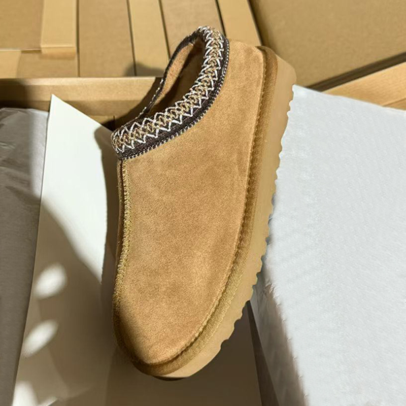 Top Quality Designer Tazz Slippers For Men Cozy Women Slippers Mini Boot Furry Lined House Slippers Slip On Warm Fuzzy Slippers Anti Slip Suede Clog