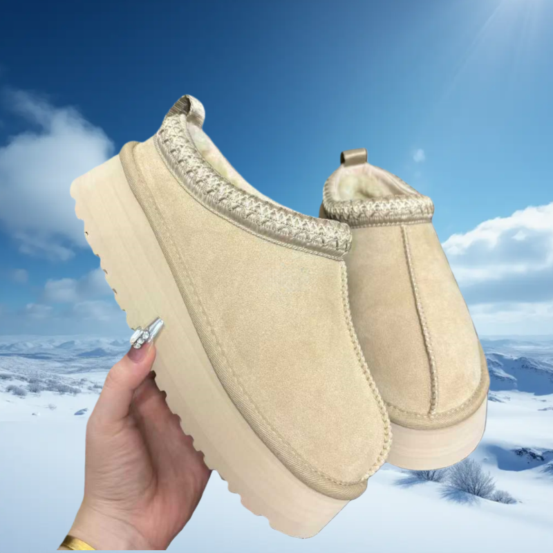 New Winter Boots Women's Slippers Casual Shoes Women's Platform Snow Boots Fur Luxury Men's Flat Super Slippers