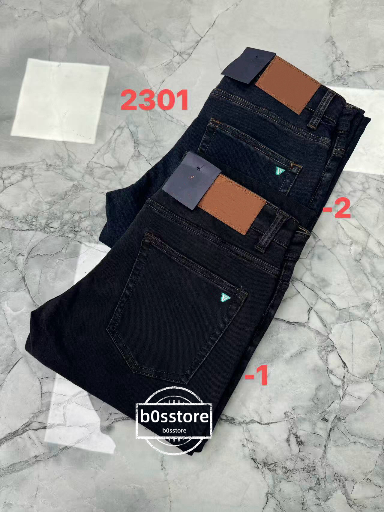 Designer jeans, men's jeans, autumn and winter denim, straight tube slimming design daily essential jeans