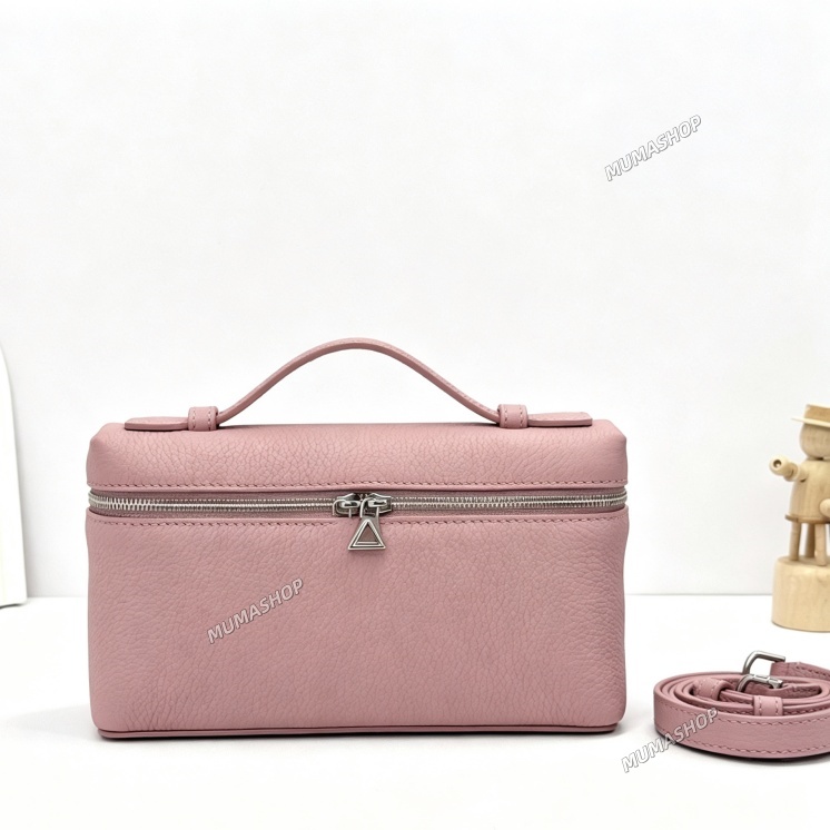 RC77020 sac de créateur de luxe sac à bandoulière décontracté boîte de rue, sac à main à fermeture éclair en cuir de grain de galets souple pour