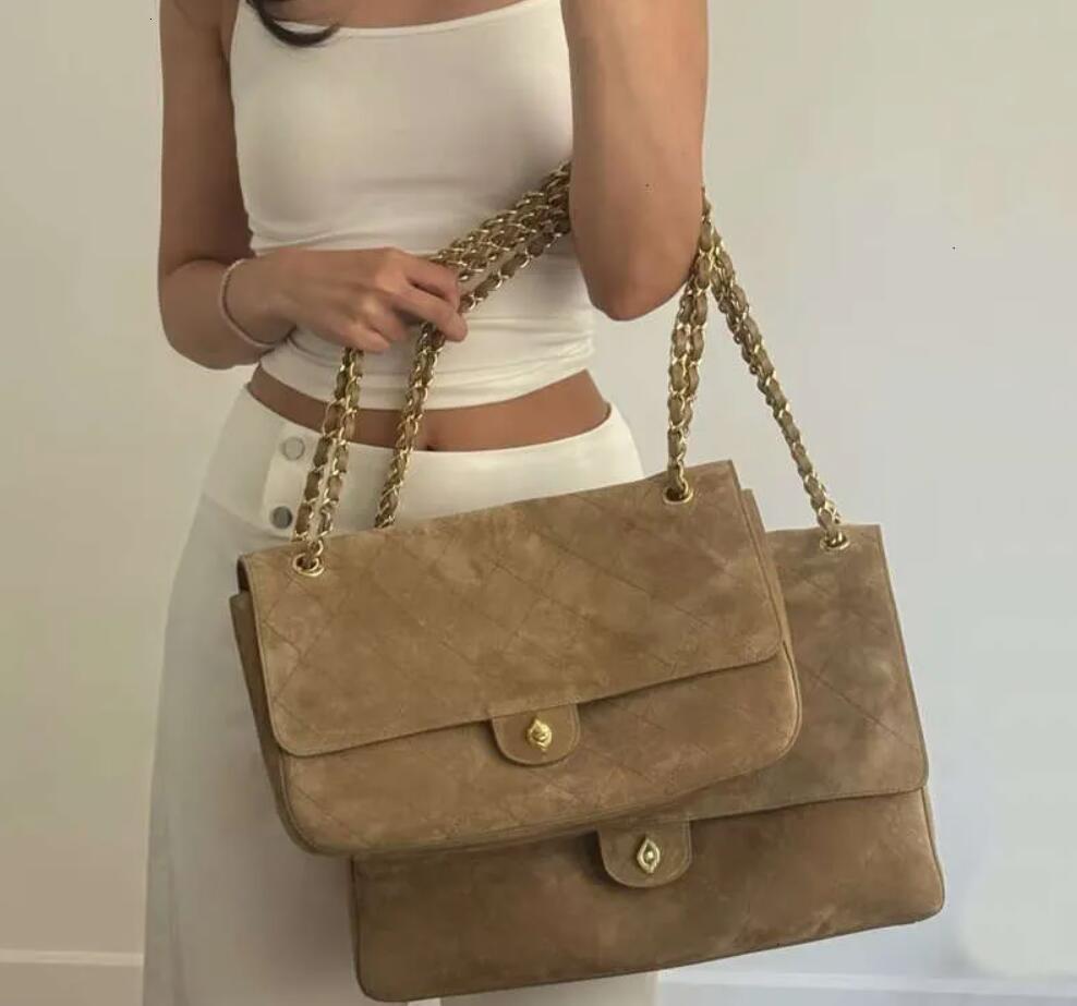designer purses maxi flap Totes handbags cc 26bag shoulder bags Women genuine leather flap quilted vintage shoulder bag niche handbag