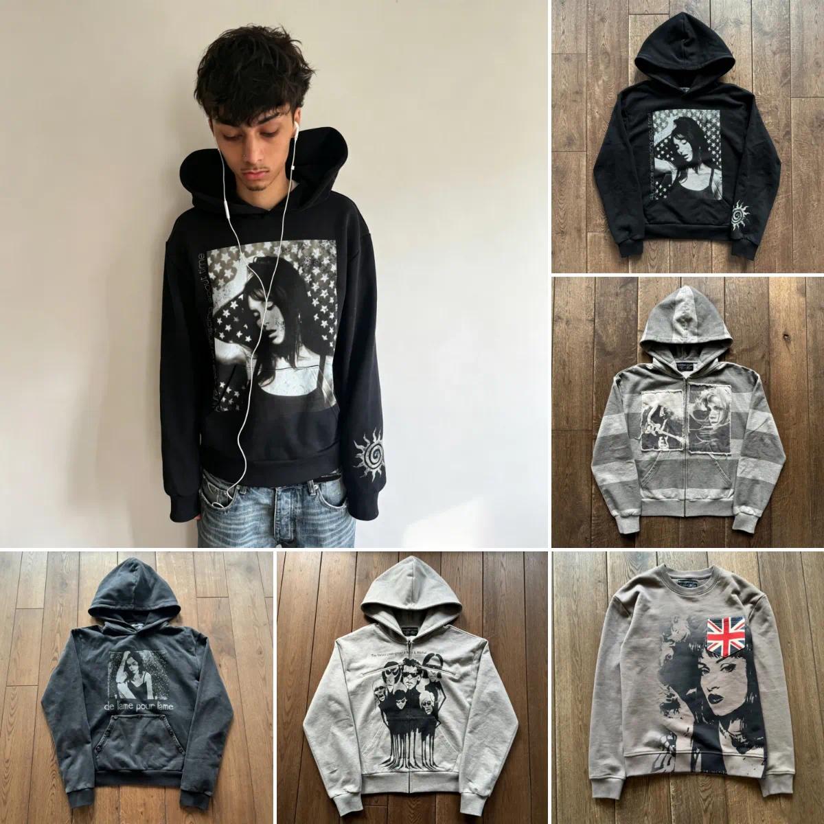 Men's Hoodies Button Upgrade Casual Sweatshirt Streetwear Hoodie Harajuku Hip Hop Punk Creative Personality Goth Men Clothing Size S-5XL