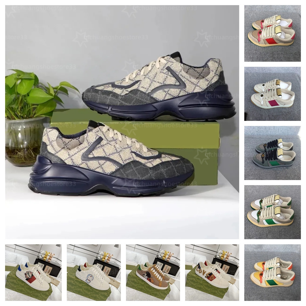 Designer Casual Shoes Bee Ace Low Womens Shoes Sports Trainers Tiger Embroidered Black White Green Stripes Walking Mens Women Screener Sneakers luxu