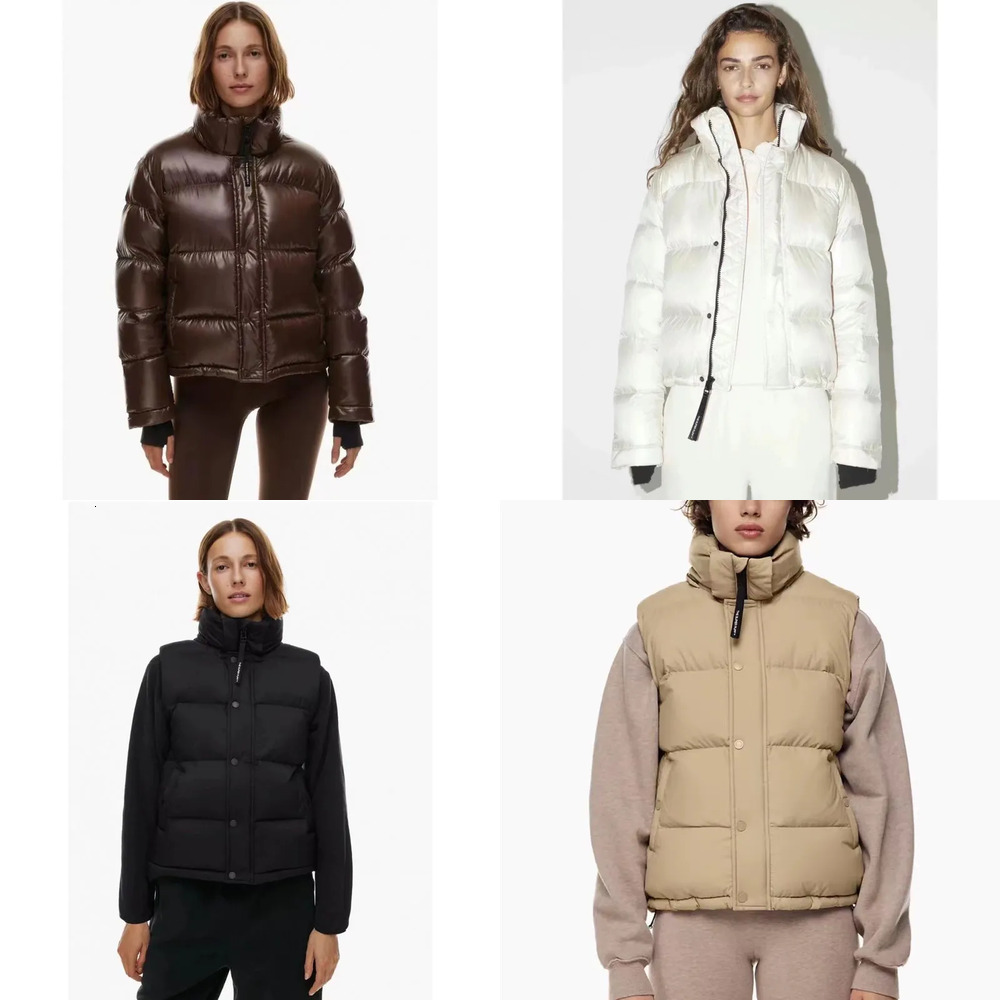 Designer Aritzia down puffer jacket women super puff short hooded vest branded waistcoat Canada down thickened extreme warm knee length jackets arit