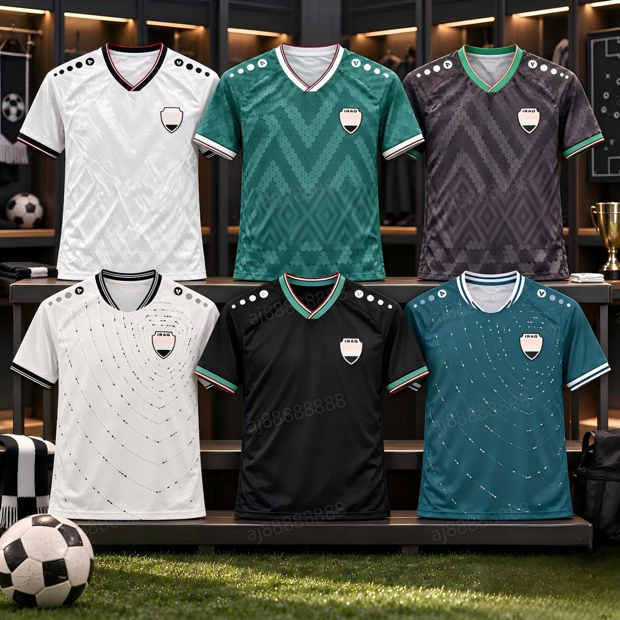 2026 Irak Coupe du monde de football maillots de football en gros hommes enfants femmes à manches courtes fan joueur version uniforme de sport lo