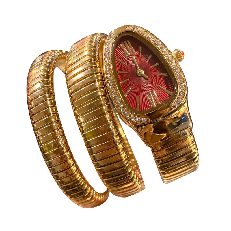 New retro diamond-studded fashionable multi-purpose quartz women's bracelet watch classic style designer model luxurious quartz movement