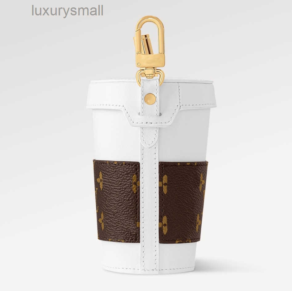 Luxury Designer Coffee Cup Keychains Wallet Keyring Cute Coffee Mug bag charm pendant for women girl Christmas gift