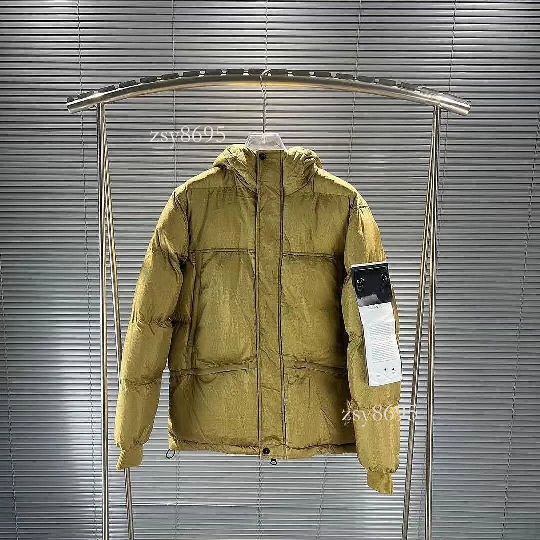 Designer winter stones coat body warmer thick high hooded denim white duck puffer zip Men Coats jacket leather men eeb