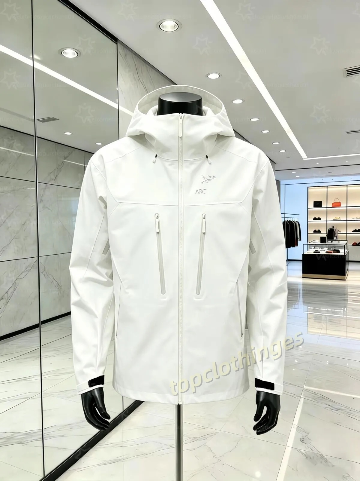 Hard Shell Zip Up Hood Windbreaker Ski Coat Men Women Goretex BETA LT LW ALPHA Waterproof Trend Designer Arc Artery Y3