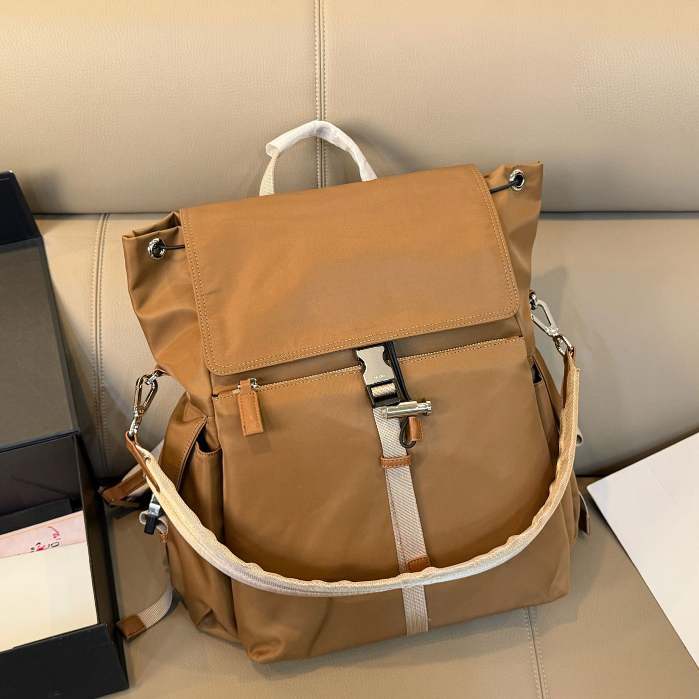 Designer Hoge kwaliteit nylon rugzak, waterdicht, grote capaciteit reis-laptoptas voor heren, dames, trekkoord, zakelijk, casual, student, schooltas