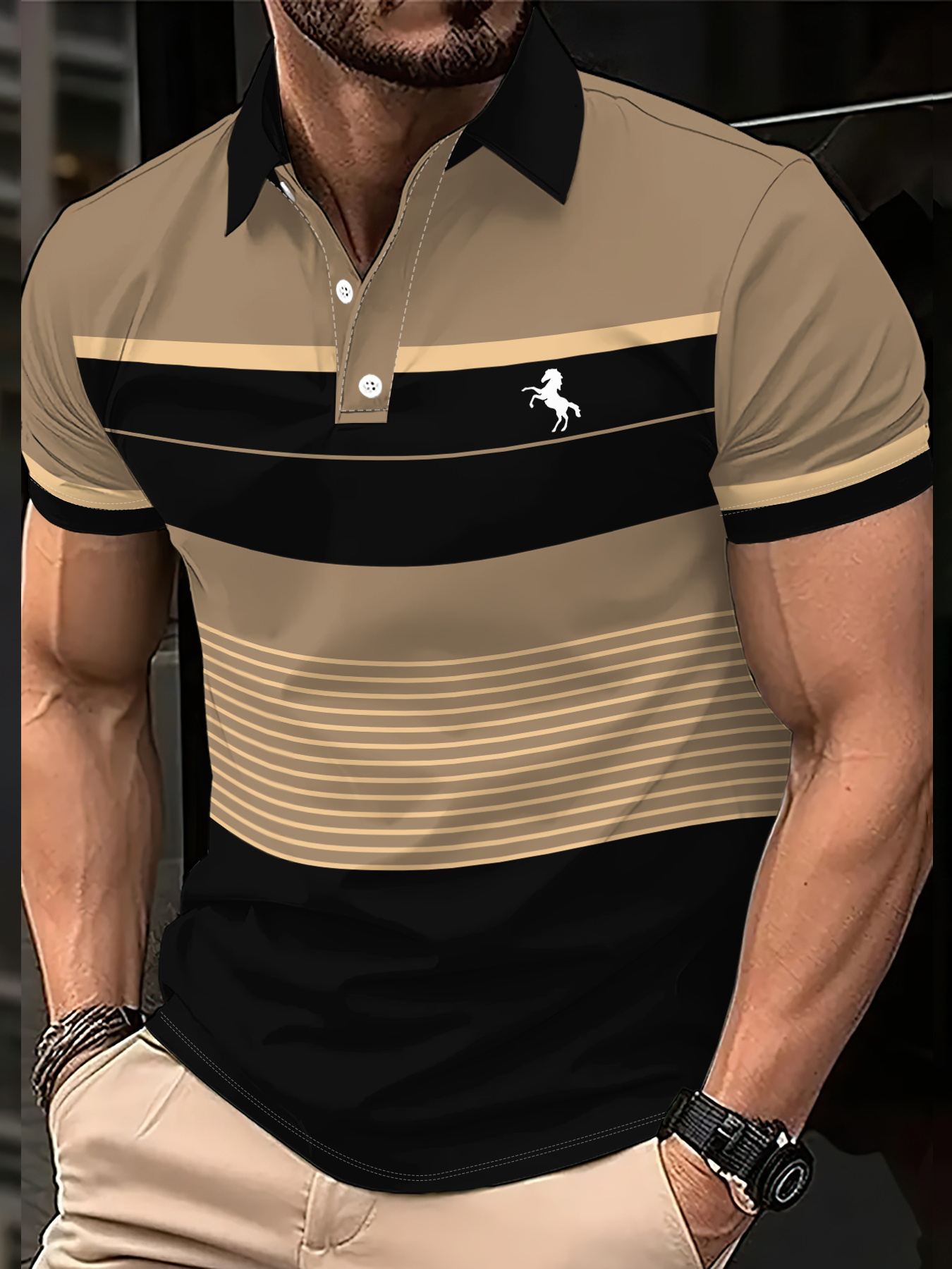 Designer Fashionable casual men's polo shirt suitable for outdoor use c8