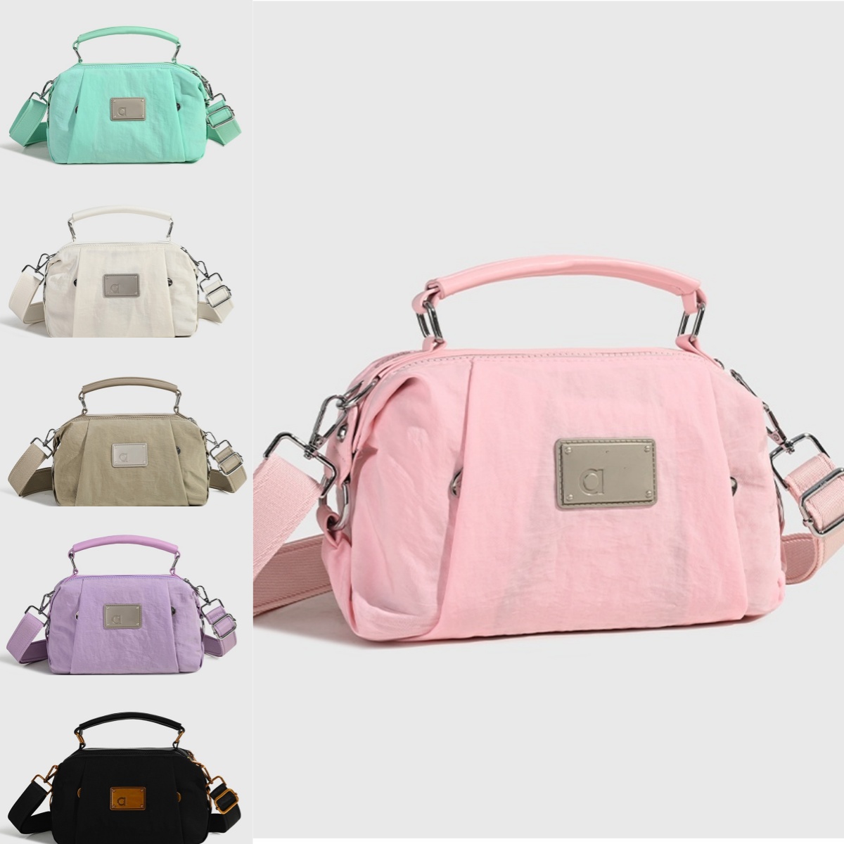 2864A Women's New Fashion Yoga Bag Simple Solid Color Pillow Bag Handbag High-value Portable Shoulder Bag Storage Bag Crossbody Bag