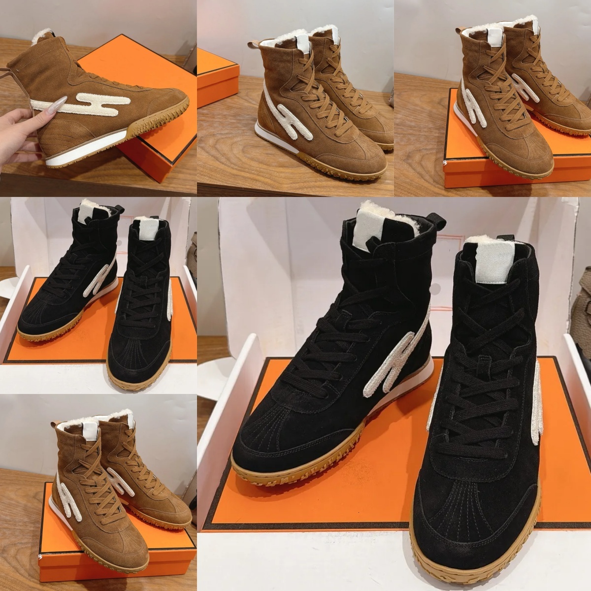 Designer Sport Shoe Luxury Woman Athletic Sneaker High Top Casual Street Runner Gym Skate Trendy Flat Party Club Model Design Fall New Quality Wear