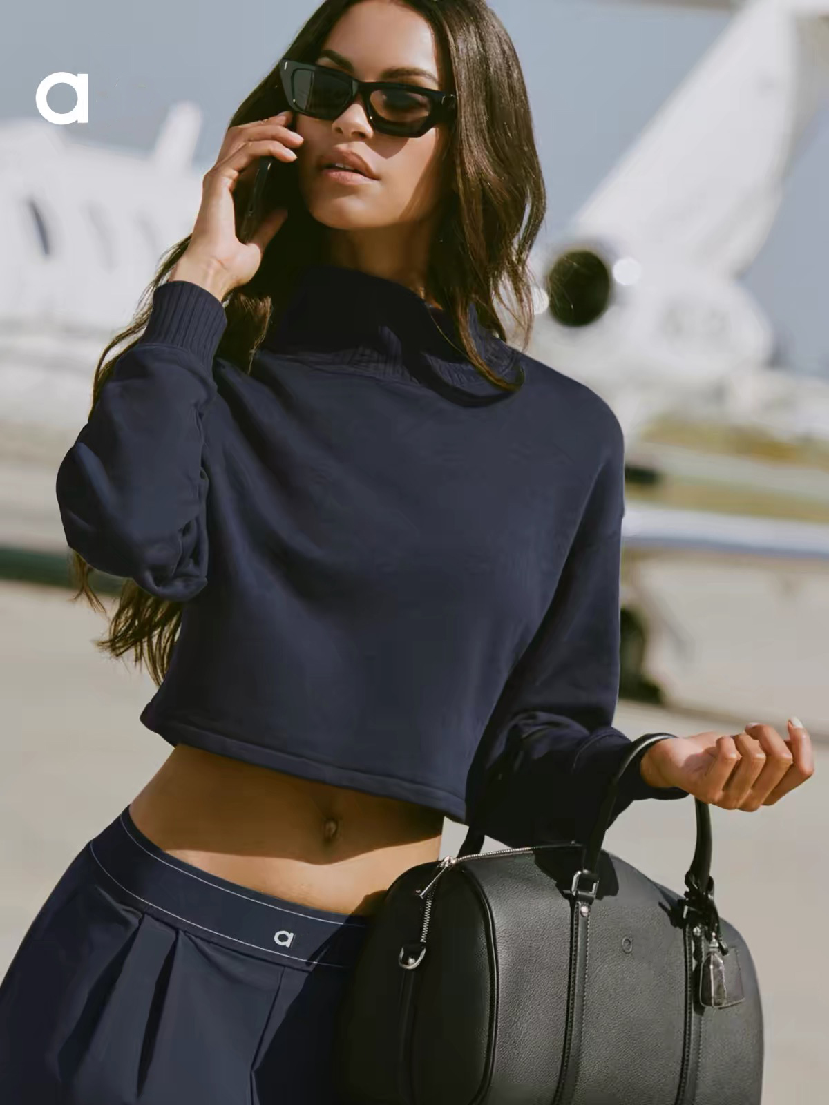 2026 New Yoga Set Women's Autumn Sereenity Street Loose Blouse Pants Half Neck Design High Quality Short Top Sporty Casual Style W3875r Homedec