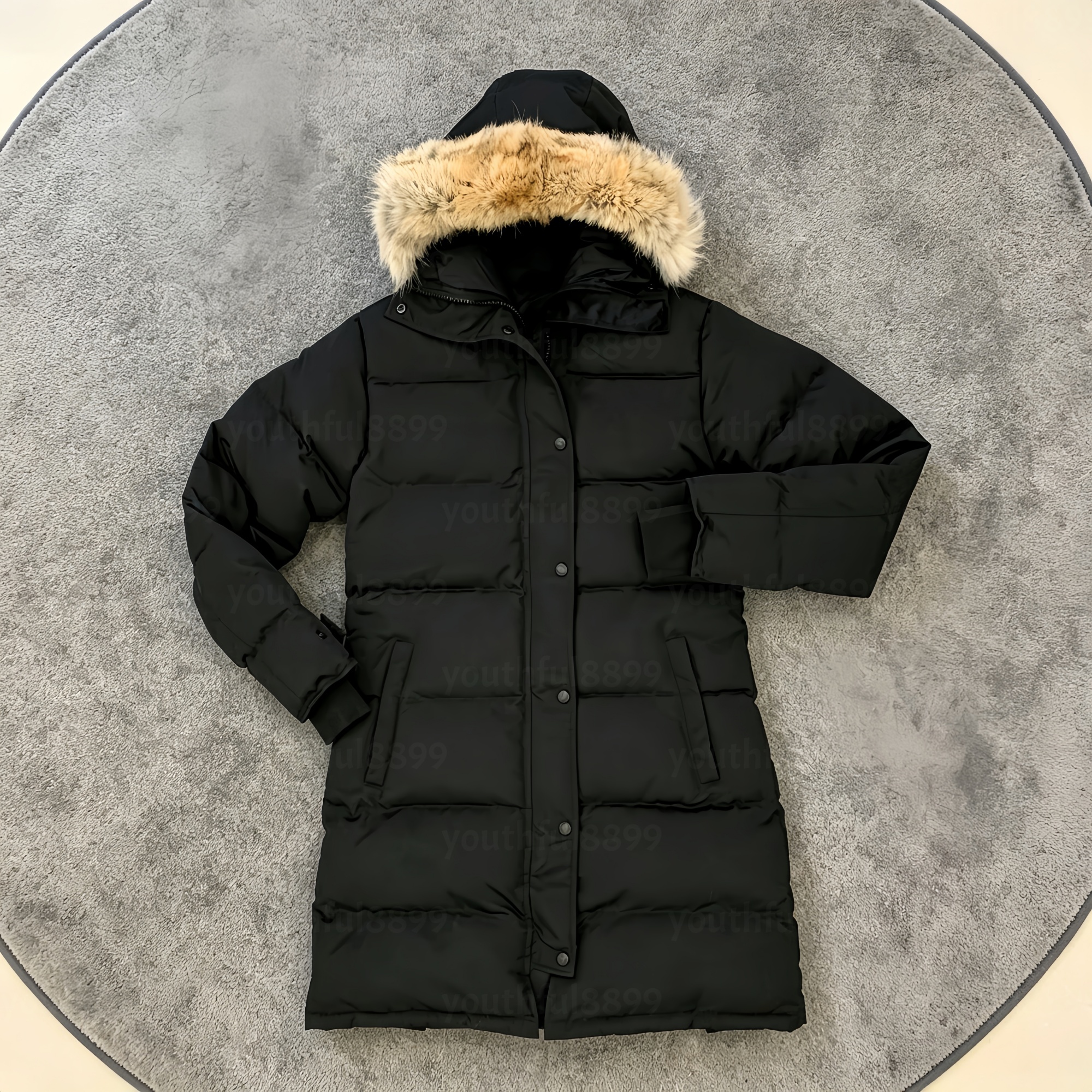 Women's Parkas Designer Women Down Jacket Fashion Brand Long Coat Pocket Fur Collar Thermal Top Female Autumn And Winter Large Clothing