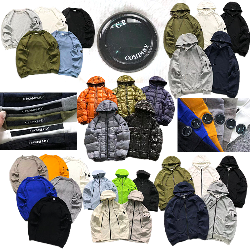 Fashion CP Goggle Hoodies Jacket mens Lens High Street Fashion Couple Style Streetwear Pullover Casual Round Lens CP Glasses Coat Oversized Autumn W