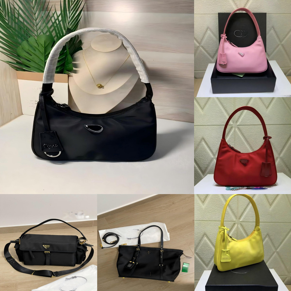 Designer Women Nylon Hobo Underarm Bag Lightweight Zipper Shoulder Bag Casual Simple Armpit Handbag For Daily Shopping