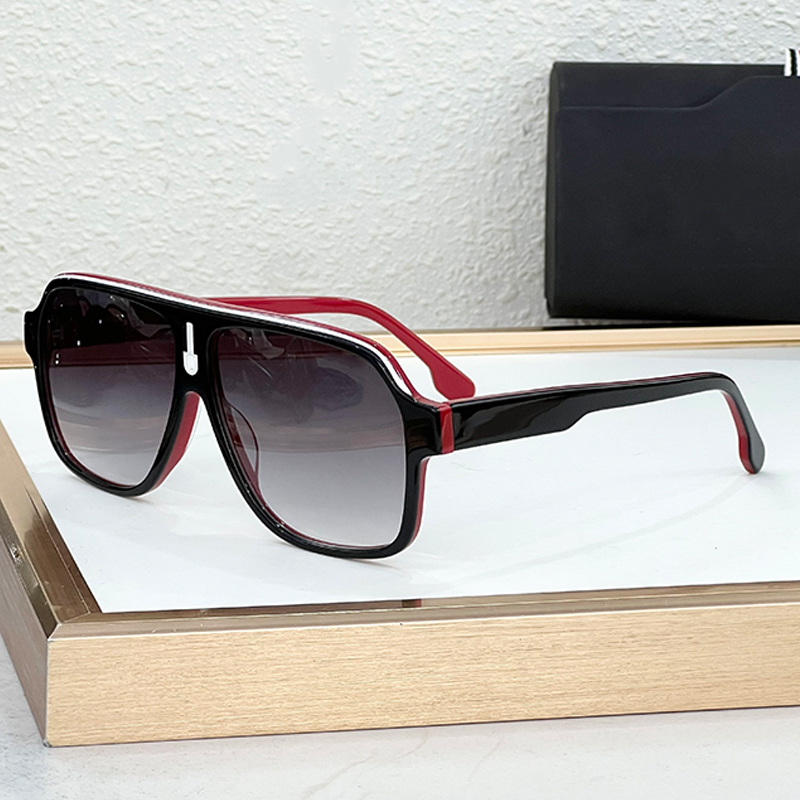 Lunettes de soleil rectangulaires surdimensionnées 1001S Designer Acétate Femmes Hommes Cadeau Lunettes Mode Acétate Cadre Lentilles de protectio