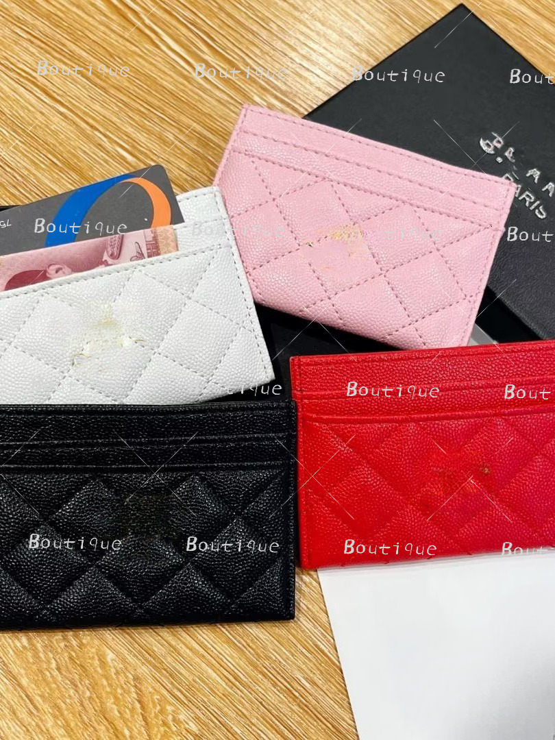 10A designer CC wallet Card Holder Soft classic embroidery thread Short Wallet Small Style Quilted New Ultra-thin with Gift Box Set