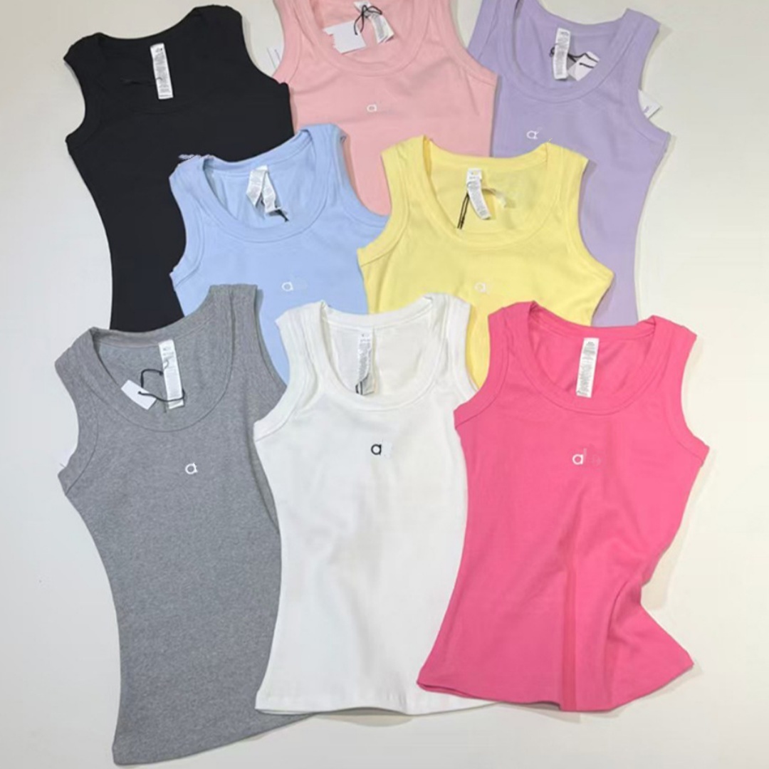2060AO Women's Sports Vest Featuring Elegant Alphabet Stitching Womens High Quality Vest Yoga Tank Stylish Womens Halter Top For Gym