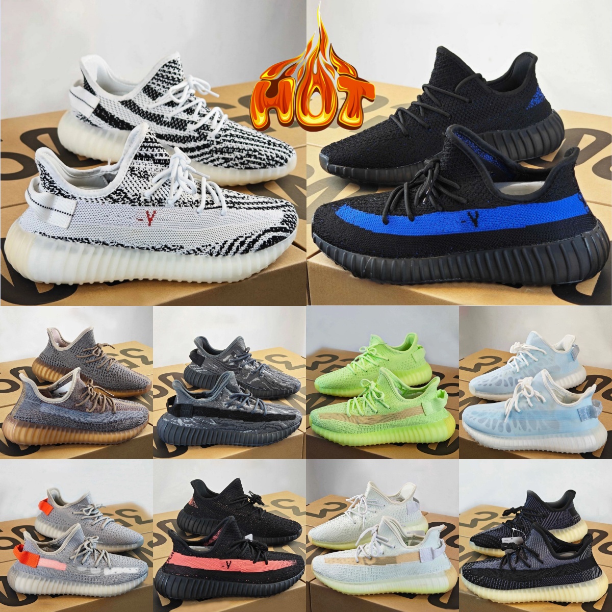 Designer 350 v2 Running Shoes Men Women Black Onyx Salt Slate Oreo Dazzling White Blue Rock Turtle Dove Bred Runners Granite Grey Sneaker Trainers E