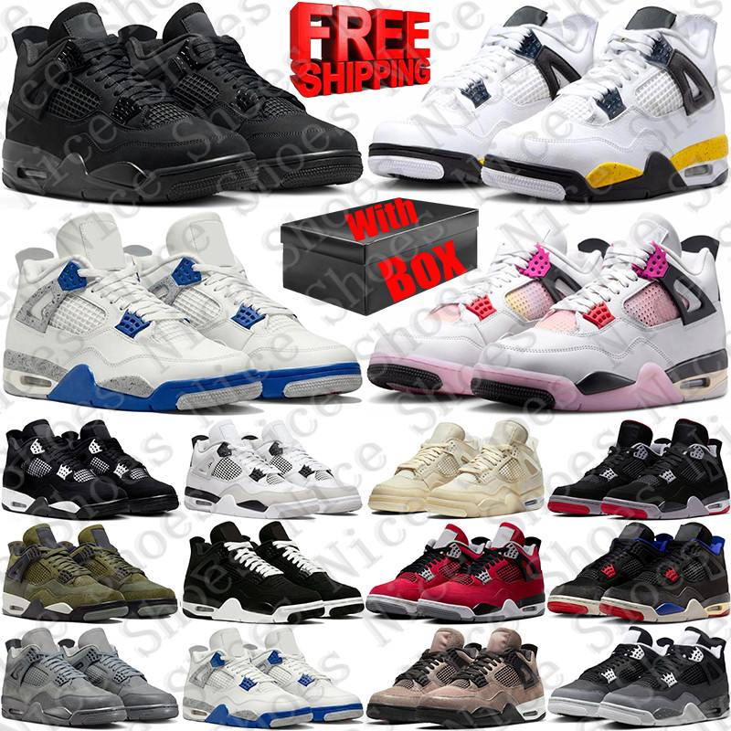 Free Shipping With Box Basketball 4 4s Designer Sport Shoes sneakers d h gate shoe black cats Comic Toro Bravo Comic Valentine for mens women 2026 t